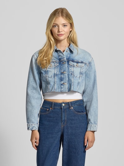 Tommy Jeans Cropped Jeansjacke aus reiner Baumwolle Hellblau 4