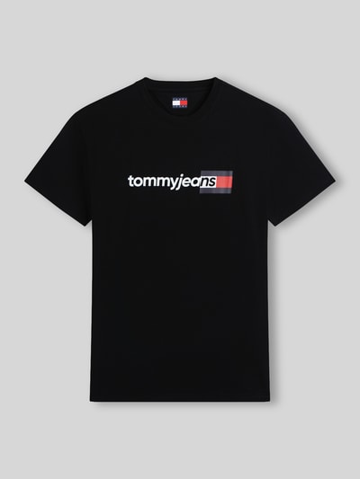 Tommy Jeans Regular Fit T-Shirt aus reiner Baumwolle Black 2