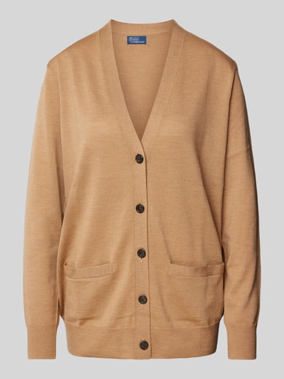 Polo Ralph Lauren Strickjacke mit V-Ausschnitt Camel 2