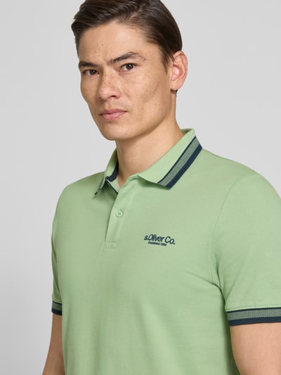 s.Oliver RED LABEL Regular Fit Poloshirt aus Baumwoll-Mix Gruen 3