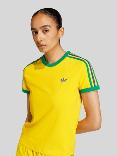 adidas Originals Slim Fit T-Shirt aus Baumwoll-Mix GELB 3