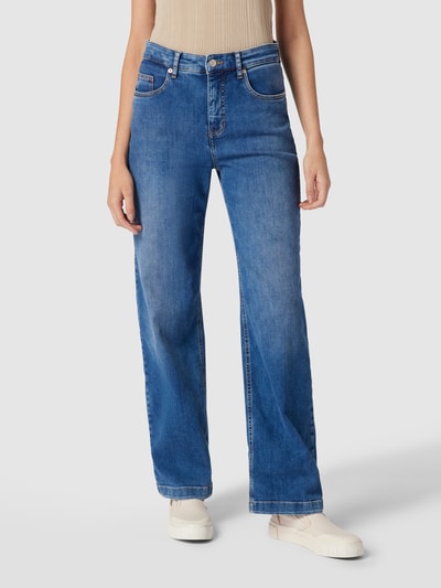 MAC High rise jeans met labelpatch Blauw - 4