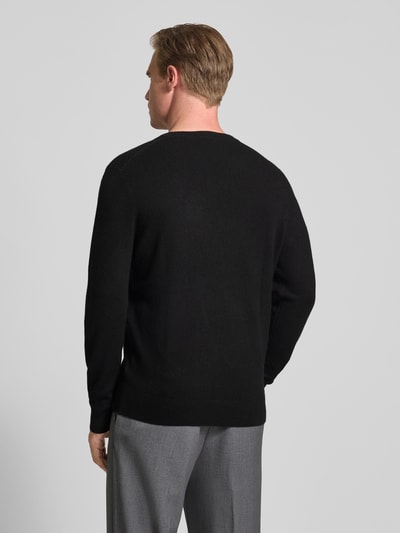 Christian Berg Men Strickpullover aus Wolle-Kaschmir-Mix mit V-Ausschnitt Black 5