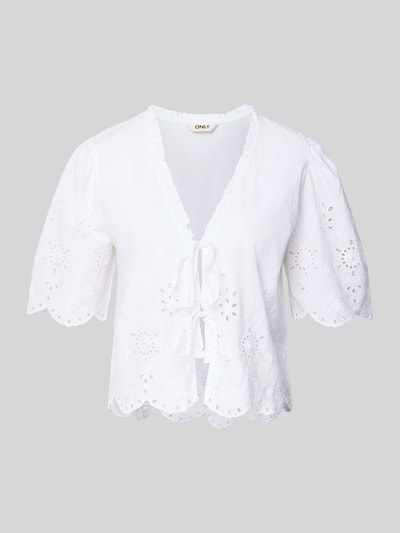 Only Regular Fit Tunika aus reiner Baumwolle Modell 'MIFFY' Weiss 2