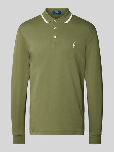 Polo Ralph Lauren Slim fit poloshirt met logostitching Olijfgroen - 2