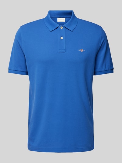 Gant Regular Fit Poloshirt mit Label-Stitching Modell 'SHIELD' Royal 2