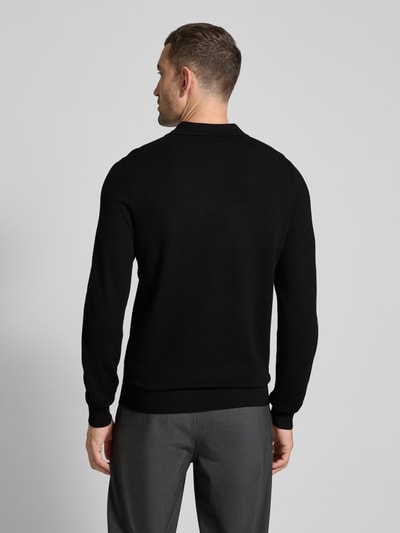 HUGO Strickpullover mit Label-Detail Modell 'Sastone' Black 5