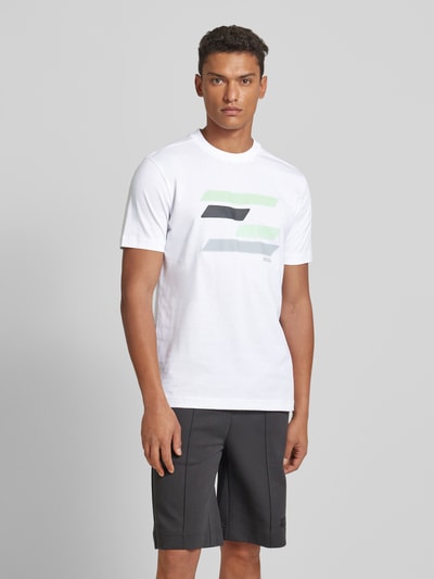 BOSS Green T-Shirt mit Motiv-Print Weiss 4