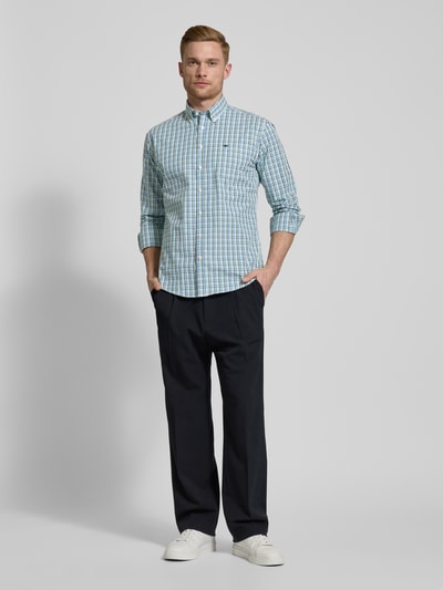 Fynch-Hatton Regular Fit Freizeithemd mit Button-Down-Kragen Hellgruen 1