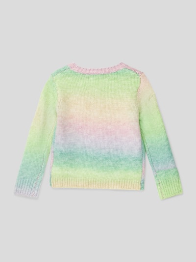 Only Strickpullover mit Farbverlauf Modell 'RAINBOW' Hellgrün 3