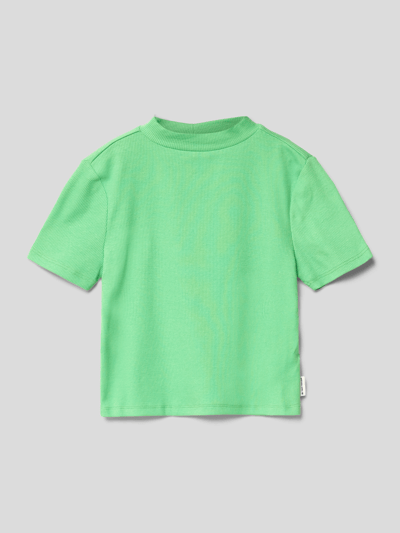 Tom Tailor Kort T-shirt met opstaande kraag Groen - 1