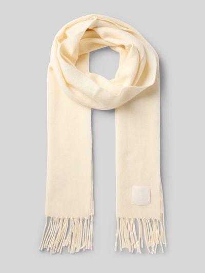HUGO Schal aus reiner Wolle Modell 'BISETTE' Offwhite 1