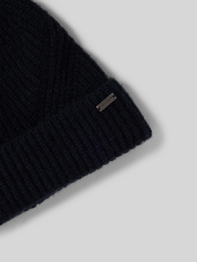 Tom Tailor Czapka beanie z dodatkiem bawełny Granatowy 2