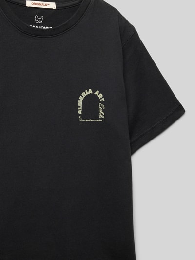 Jack & Jones T-Shirt mit Label-Print Modell 'ALMERIA' Black 2