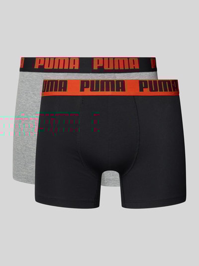 PUMA Boxershort met elastische logo in band in een set van 2 stuks Zwart - 1