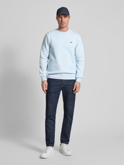 Lacoste Sweatshirt mit Label-Badge Hellblau 1