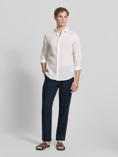 g1920 Regular Fit Leinenhose mit französischen Eingrifftaschen Marine 1