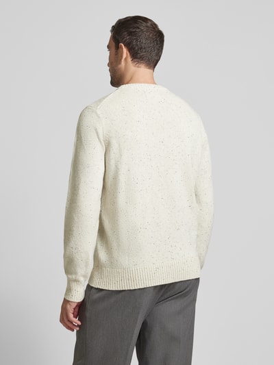 Marc O'Polo Regular fit pullover van tweedgaren  Offwhite - 5