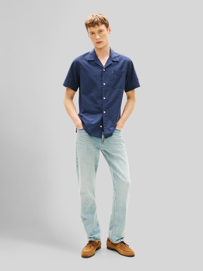 Tommy Hilfiger Overhemd met korte mouwen met reverskraag Marineblauw - 1
