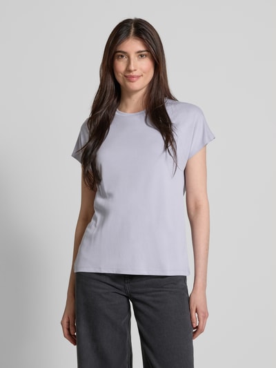 Jake*s Collection T-Shirt mit geripptem Rundhalsausschnitt Lavender 4