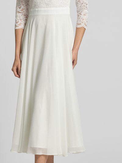 Swing Cocktailkleid aus Häkelspitze Offwhite 6