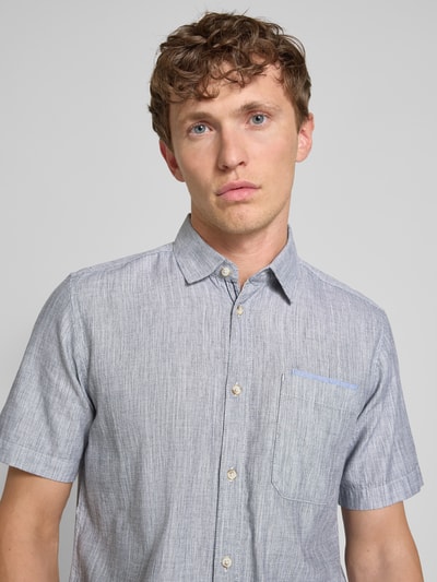 Tom Tailor Regular Fit Freizeithemd aus reiner Baumwolle Mittelgrau 3