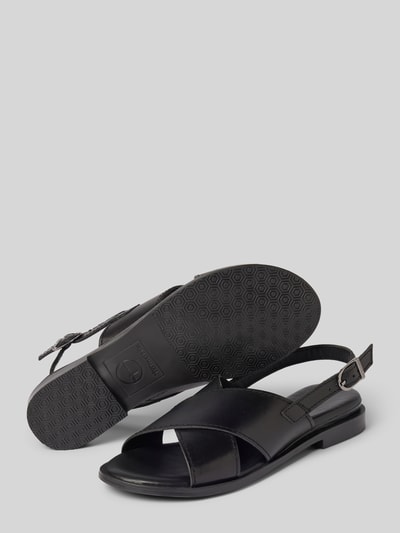 Tamaris Sandalen van leer met riempjes en doornsluiting Zwart - 4