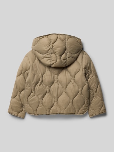 Mango Steppjacke mit Kapuze und Eingrifftaschen Modell 'carlota' Khaki 3