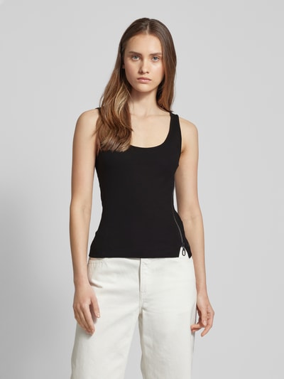 G-Star Raw Top met ritssluiting opzij, model 'Asymmetrical zip' Zwart - 4