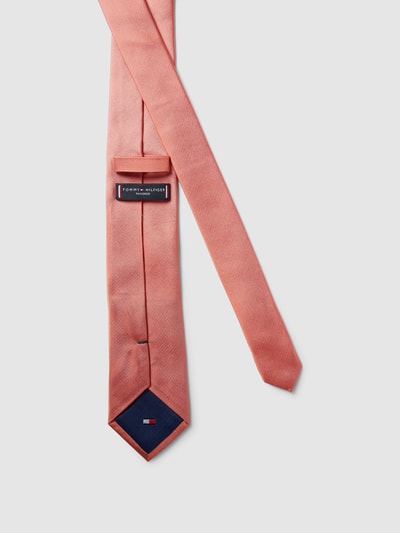 Tommy Hilfiger Tailored Stropdas van zijde (7 cm), model 'RIB SOLID' Oranje - 3