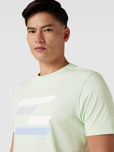 BOSS Green T-shirt met motiefprint Lichtgroen - 3