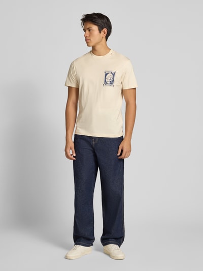 Replay T-Shirt mit Rundhalsausschnitt Offwhite 1