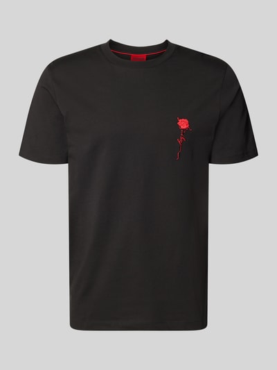 HUGO Regular Fit T-Shirt aus reiner Baumwolle Modell 'Diflow' Black 2