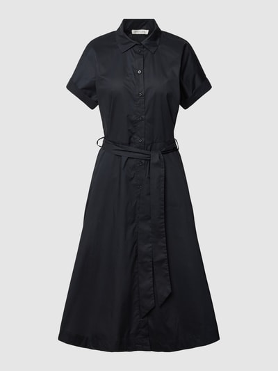 Christian Berg Woman Knielanges Kleid aus reiner Baumwolle Black 2