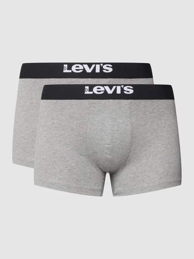 Levi's® Boxershort met elastische band met logo, model 'SOLID BASIC TRUNK' Middengrijs - 2