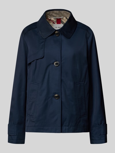 Produktfoto, Jacke mit Umlegekragen und Eingrifftaschen von Gil Bret in Dunkelblau, Baumwoll-Mix, Regular-Fit, sichtbare Knopfleiste