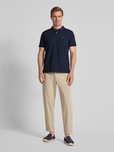 MCNEAL Poloshirt met labelstitching Donkerblauw - 1