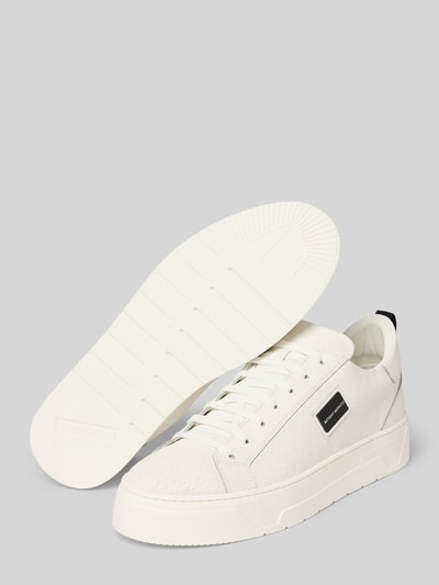 Antony Morato Sneaker aus Leder mit Label-Patch Modell 'METAL BOLD ANIMAL' Weiss 4