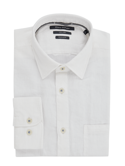 Marc O'Polo Regular Fit Leinenhemd Weiss 2