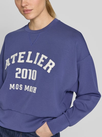 MOS MOSH Relaxed Fit Sweatshirt aus Viskose-Mix Modell 'Nima' Bleu 3