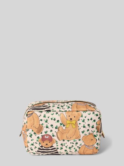 WOUF Kosmetiktasche mit Logo-Patch Modell 'Cute' Beige 2