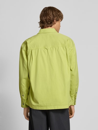 G-Star Raw Oversized Fit Freizeithemd mit Kentkragen Neon Gelb 5