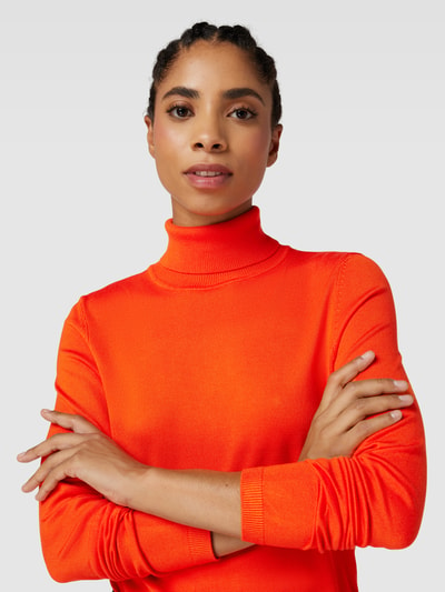 Esprit Rollkragenpullover aus Viskose-Mix in unifarbenem Design Orange 3