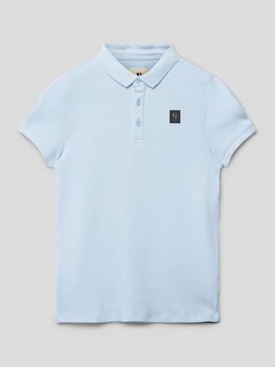 Garcia Poloshirt mit Label-Patch Bleu 1