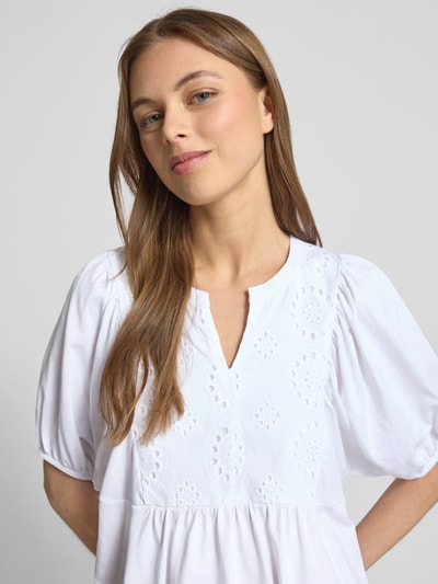 Soyaconcept Bluzka o kroju relaxed fit z haftem angielskim model ‘LORAINE’ Biały 3