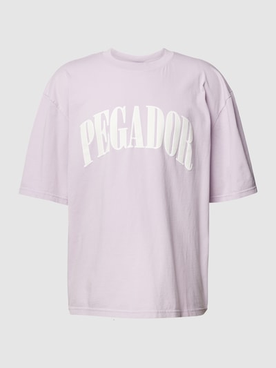 Pegador Oversized T-shirt met labelprint, model 'CALI' Lila - 2