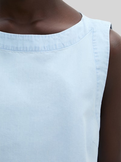 Marc O'Polo Relaxed Fit Kurzarmbluse aus Baumwoll-Lyocell-Mix Hellblau 3