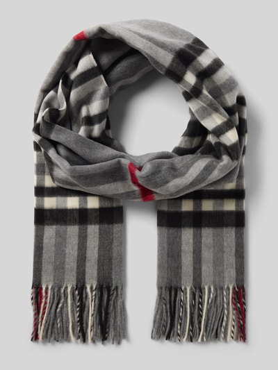 FRAAS Szal z nadrukiem na całej powierzchni model ‘Cashmink’ Średnioszary 1