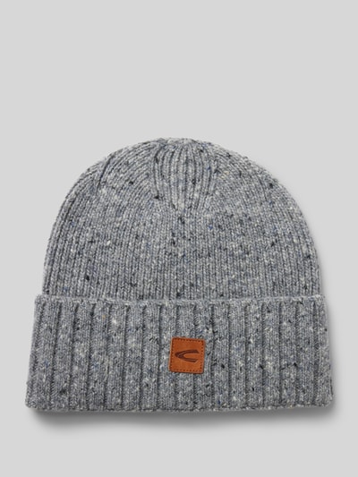 camel active Beanie van wolmix met labelpatch Lichtgrijs gemêleerd - 1