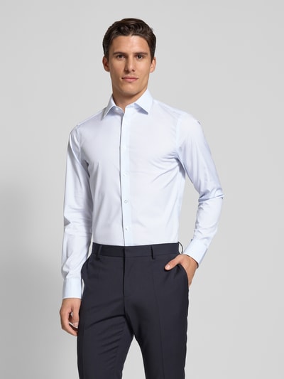 CK Calvin Klein Koszula biznesowa o kroju slim fit z kołnierzykiem typu kent Błękitny 4
